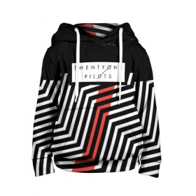 Детская толстовка 3D с принтом Twenty One Pilots - Blurryface в городе Новоалтайск, 100% полиэстер | двухслойный капюшон со шнурком для регулировки, мягкие манжеты на рукавах и по низу толстовки, спереди карман-кенгуру с мягким внутренним слоем | Тематика изображения на принте: band | best | blurry | face | indie | logo | music | one | pilots | pop | regional | rock | symbol | top | trench | twenty | vessel | группа | инди | лого | логотип | музыка | пилоты | поп | рок | символ | топ | тренч