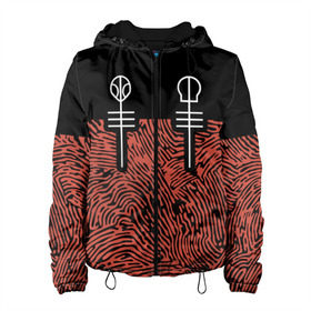 Женская куртка 3D с принтом Twenty One Pilots - Blurryface в городе Новоалтайск, ткань верха — 100% полиэстер, подклад — флис | прямой крой, подол и капюшон оформлены резинкой с фиксаторами, два кармана без застежек по бокам, один большой потайной карман на груди. Карман на груди застегивается на липучку | band | best | blurry | face | indie | logo | music | one | pilots | pop | regional | rock | symbol | top | trench | twenty | vessel | группа | инди | лого | логотип | музыка | пилоты | поп | рок | символ | топ | тренч