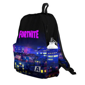 Рюкзак 3D с принтом Fortnite в городе Новоалтайск, 100% полиэстер | лямки с регулируемой длиной, сверху петелька, чтобы рюкзак можно было повесить на вешалку. Основное отделение закрывается на молнию, как и внешний карман. Внутри два дополнительных кармана, один из которых закрывается на молнию. По бокам два дополнительных кармашка | battle royale | fortnite | fortnite battle royale | futuresynth | game | outrun | retrowave | synth | synthwave | игры | ретровейв | синтвейв | фортнайт