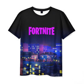 Мужская футболка 3D с принтом Fortnite в городе Новоалтайск, 100% полиэфир | прямой крой, круглый вырез горловины, длина до линии бедер | battle royale | fortnite | fortnite battle royale | futuresynth | game | outrun | retrowave | synth | synthwave | игры | ретровейв | синтвейв | фортнайт