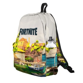 Рюкзак 3D с принтом FORTNITE в городе Новоалтайск, 100% полиэстер | лямки с регулируемой длиной, сверху петелька, чтобы рюкзак можно было повесить на вешалку. Основное отделение закрывается на молнию, как и внешний карман. Внутри два дополнительных кармана, один из которых закрывается на молнию. По бокам два дополнительных кармашка | battle royale | fortnite | fortnite battle royale | futuresynth | game | outrun | retrowave | synth | synthwave | игры | ретровейв | синтвейв | фортнайт