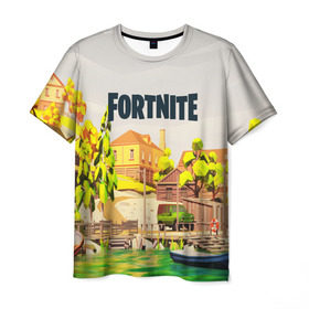 Мужская футболка 3D с принтом FORTNITE в городе Новоалтайск, 100% полиэфир | прямой крой, круглый вырез горловины, длина до линии бедер | battle royale | fortnite | fortnite battle royale | futuresynth | game | outrun | retrowave | synth | synthwave | игры | ретровейв | синтвейв | фортнайт
