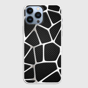 Чехол для iPhone 13 Pro Max с принтом Серебряная паутина в городе Новоалтайск,  |  | Тематика изображения на принте: абстракция | алюминий | геометрия | карбон | нить | паутина | серебро | сеть | сталь
