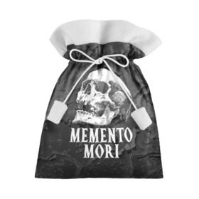 Подарочный 3D мешок с принтом Memento mori в городе Новоалтайск, 100% полиэстер | Размер: 29*39 см | black | death | life | memento mori | skeleton | skull | жизнь | скелет | череп | черный