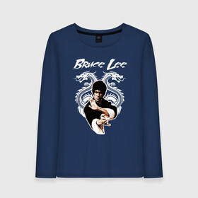 Женский лонгслив хлопок с принтом Bruce lee в городе Новоалтайск, 100% хлопок |  | bruce lee | jeet kune do | брюс ли | каратэ