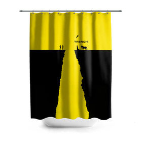 Штора 3D для ванной с принтом Twenty One Pilots - Trench в городе Новоалтайск, 100% полиэстер | плотность материала — 100 г/м2. Стандартный размер — 146 см х 180 см. По верхнему краю — пластиковые люверсы для креплений. В комплекте 10 пластиковых колец | band | best | blurry | face | indie | logo | music | one | pilots | pop | regional | rock | symbol | top | trench | twenty | vessel | группа | инди | лого | логотип | музыка | пилоты | поп | рок | символ | топ | тренч