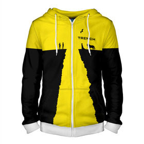 Мужская толстовка 3D на молнии с принтом Twenty One Pilots - Trench в городе Новоалтайск, 100% полиэстер | длина до линии бедра, манжеты и пояс оформлены мягкой тканевой резинкой, двухслойный капюшон со шнурком для регулировки, спереди молния, по бокам два кармана | band | best | blurry | face | indie | logo | music | one | pilots | pop | regional | rock | symbol | top | trench | twenty | vessel | группа | инди | лого | логотип | музыка | пилоты | поп | рок | символ | топ | тренч