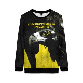 Женский свитшот 3D с принтом Twenty One Pilots - Trench в городе Новоалтайск, 100% полиэстер с мягким внутренним слоем | круглый вырез горловины, мягкая резинка на манжетах и поясе, свободная посадка по фигуре | band | best | blurry | face | indie | logo | music | one | pilots | pop | regional | rock | symbol | top | trench | twenty | vessel | группа | инди | лого | логотип | музыка | пилоты | поп | рок | символ | топ | тренч