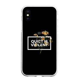 Чехол для iPhone XS Max матовый с принтом TOP Quiet Is Violent в городе Новоалтайск, Силикон | Область печати: задняя сторона чехла, без боковых панелей | Тематика изображения на принте: dun | joseph | josh | joshua | one | pilots | top | trench | twenty | tyler | usa | william | дан | джозеф | джош | джошуа | пилоты | сша | тайлер | уильям