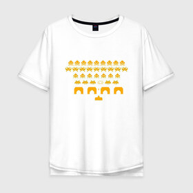 Мужская футболка хлопок Oversize с принтом Футболка Space Invaders в городе Новоалтайск, 100% хлопок | свободный крой, круглый ворот, “спинка” длиннее передней части | 