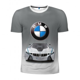Мужская футболка 3D спортивная с принтом BMW Vision в городе Новоалтайск, 100% полиэстер с улучшенными характеристиками | приталенный силуэт, круглая горловина, широкие плечи, сужается к линии бедра | bmw | car | germany | motorsport | sports car | автомобиль | автоспорт | бмв | германия | спорткар