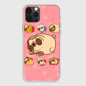Чехол для iPhone 12 Pro Max Толстый Мопс: в городе Новоалтайск, Силикон | | fastfood | free | junkfood | pug | бургер | еда | картошка | кола | пицца | собака | фастфуд | фри | хотдог | чипсы | шаурма
