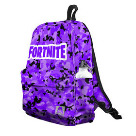 Рюкзак 3D с принтом Fortnite (Камуфляж 2) в городе Новоалтайск, 100% полиэстер | лямки с регулируемой длиной, сверху петелька, чтобы рюкзак можно было повесить на вешалку. Основное отделение закрывается на молнию, как и внешний карман. Внутри два дополнительных кармана, один из которых закрывается на молнию. По бокам два дополнительных кармашка | fortnite | game | битва | игра | камуфляж | король | фортнайн | фортнайт