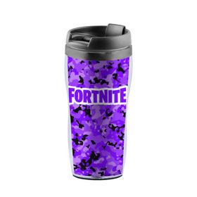 Термокружка-непроливайка с принтом Fortnite (Камуфляж 2) в городе Новоалтайск, внутренняя часть — пищевой пластик, наружная часть — прозрачный пластик, между ними — полиграфическая вставка с рисунком | объем — 350 мл, герметичная крышка | fortnite | game | битва | игра | камуфляж | король | фортнайн | фортнайт