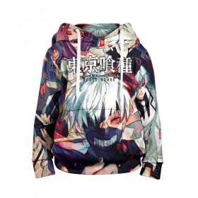 Детская толстовка 3D с принтом Tokyo Ghoul (5) в городе Новоалтайск, 100% полиэстер | двухслойный капюшон со шнурком для регулировки, мягкие манжеты на рукавах и по низу толстовки, спереди карман-кенгуру с мягким внутренним слоем | anime | ghoul | manga | tokyo | tokyo ghoul | анмие | гуль | манга | токийский гуль | токио