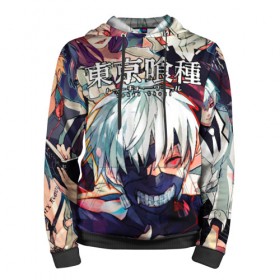 Мужская толстовка 3D с принтом Tokyo Ghoul (5) в городе Новоалтайск, 100% полиэстер | двухслойный капюшон со шнурком для регулировки, мягкие манжеты на рукавах и по низу толстовки, спереди карман-кенгуру с мягким внутренним слоем. | anime | ghoul | manga | tokyo | tokyo ghoul | анмие | гуль | манга | токийский гуль | токио