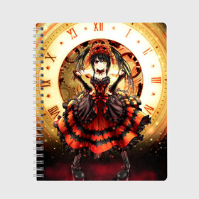 Тетрадь с принтом Date A Live - Kurumi Tokisaki в городе Новоалтайск, 100% бумага | 48 листов, плотность листов — 60 г/м2, плотность картонной обложки — 250 г/м2. Листы скреплены сбоку удобной пружинной спиралью. Уголки страниц и обложки скругленные. Цвет линий — светло-серый
 | Тематика изображения на принте: date a live | kurumi tokisaki | nightmare | spirit of time | worst spirit | куруми токисаки | рандеву с жизнью