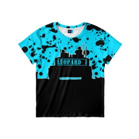 Детская футболка 3D с принтом Танк Leopard 1 в городе Новоалтайск, 100% гипоаллергенный полиэфир | прямой крой, круглый вырез горловины, длина до линии бедер, чуть спущенное плечо, ткань немного тянется | tanki | tanks | армия | боевая | броня | война | машина | оружия | сау | сталь | стрельба | танки