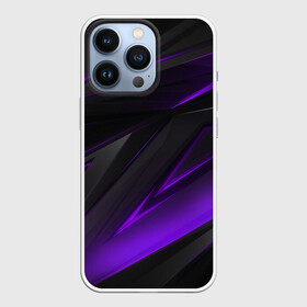 Чехол для iPhone 13 Pro с принтом GEOMETRY STRIPES NEON | ФИОЛЕТОВЫЕ ПОЛОСЫ в городе Новоалтайск,  |  | Тематика изображения на принте: abstract | geometry | metal | polyviolet | purple | still | stripes | texture | violet | абстракция | геометрия | металл | сталь | текстура | ультрафиолет | фиолетовый