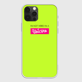 Чехол для iPhone 12 Pro Max с принтом Unicorn желтый в городе Новоалтайск, Силикон |  | Тематика изображения на принте: кислотные костюмы | кислотные цвета | неон | флуоресцентные принты