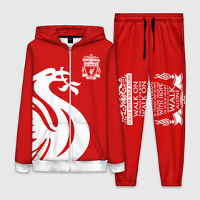 Женский костюм 3D с принтом Ливерпуль в городе Новоалтайск,  |  | anfield | liverpool | liverpool fc | the reds | you ll never walk a | клубная | красные | ливерпуль | мерсисайдцы | фанатская | футбольная | футбольный клуб | футбольный клуб ливерпуль | энфилд
