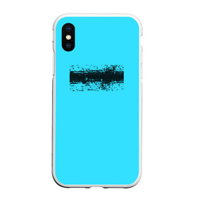 Чехол для iPhone XS Max матовый Гранж голубой: в городе Новоалтайск, Силикон | Область печати: задняя сторона чехла, без боковых панелей | кислотные костюмы | кислотные цвета | неон | флуоресцентные принты