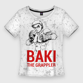 Женская футболка 3D Slim с принтом Baki the Grappler в городе Новоалтайск,  |  | Тематика изображения на принте: ahegao | anime | baki | fighter | grappler | manga | the | аниме | анимешники | анимешнику | ахегао | баки | боевые | боец | бойцы | доппо | драки | искусства | манга | мульт | мультик | сериал | хамма | юдзиро