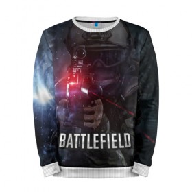 Мужской свитшот 3D с принтом BATTLEFIELD в городе Новоалтайск, 100% полиэстер с мягким внутренним слоем | круглый вырез горловины, мягкая резинка на манжетах и поясе, свободная посадка по фигуре | battlefield | бателфилд | игра | компьютерная игра | надпись | поле битвы | стрелялка | шутер