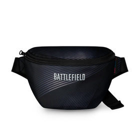 Поясная сумка 3D с принтом BATTLEFIELD в городе Новоалтайск, 100% полиэстер | плотная ткань, ремень с регулируемой длиной, внутри несколько карманов для мелочей, основное отделение и карман с обратной стороны сумки застегиваются на молнию | battlefield | бателфилд | игра | компьютерная игра | надпись | поле битвы | стрелялка | шутер