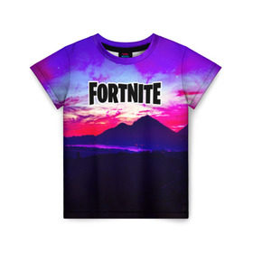 Детская футболка 3D с принтом FORTNITE NEW SEASON в городе Новоалтайск, 100% гипоаллергенный полиэфир | прямой крой, круглый вырез горловины, длина до линии бедер, чуть спущенное плечо, ткань немного тянется | Тематика изображения на принте: battle royale | fortnite | fortnite battle royale | futuresynth | game | outrun | retrowave | synth | synthwave | игры | ретровейв | синтвейв | фортнайт