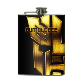 Фляга с принтом BUMBLEBEE в городе Новоалтайск, металлический корпус | емкость 0,22 л, размер 125 х 94 мм. Виниловая наклейка запечатывается полностью | bumblebee | автобот | бамблби | герой | камаро | прайм | робот | трансформеры | фильм | шевроле
