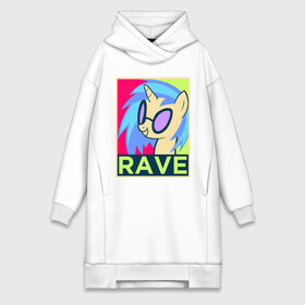 Платье-худи хлопок с принтом DJ Pon 3 RAVE в городе Новоалтайск,  |  | dj pon 3 | mlp | my little pony | pony | rave | vinyl scratch | винил скрэтч | млп | мой маленький пони | пони | рейв