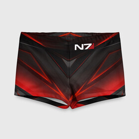 Детские купальные плавки 3D с принтом MASS EFFECT N7 в городе Новоалтайск, Полиэстер 85%, Спандекс 15% | Слитный крой, подклад по переду изделия, узкие бретели | abstract | armour | geometry | geometry stripes | metal | n7 | still | still armour | texture | абстракция | броня | геометрия | костюм | масс эффект | металл | н7 | сталь | стальная броня | текстура | шепард