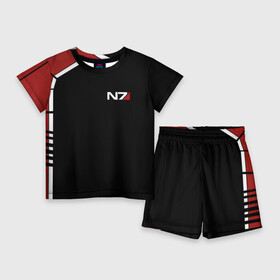 Детский костюм с шортами 3D с принтом MASS EFFECT N7  МАСС ЭФФЕКТ Н7 в городе Новоалтайск,  |  | abstract | geometry | geometry stripes | metal | n7 | st | still | texture | абстракция | броня | геометрия | костюм | масс эффект | металл | н7 | сталь | стальная броня | текстура | шепард