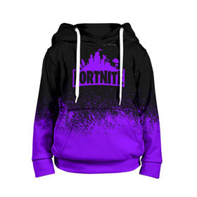 Детская толстовка 3D с принтом Fortnite (Краски 1) в городе Новоалтайск, 100% полиэстер | двухслойный капюшон со шнурком для регулировки, мягкие манжеты на рукавах и по низу толстовки, спереди карман-кенгуру с мягким внутренним слоем | fortnite | game | битва | игра | камуфляж | король | фортнайн | фортнайт