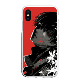 Чехол для iPhone XS Max матовый с принтом Tokyo Ghoulre в городе Новоалтайск, Силикон | Область печати: задняя сторона чехла, без боковых панелей | Тематика изображения на принте: tokyo ghoul | tokyo kushu | toukyou ghoul | toukyou kushu | токийский гуль | токийский монстр