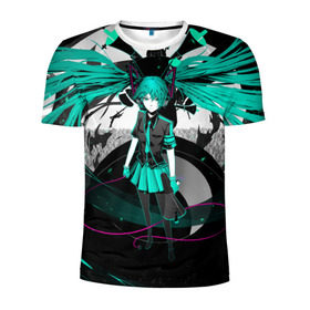Мужская футболка 3D спортивная с принтом Miku Hatsune Vocaloid в городе Новоалтайск, 100% полиэстер с улучшенными характеристиками | приталенный силуэт, круглая горловина, широкие плечи, сужается к линии бедра | Тематика изображения на принте: hatsune miku | miku hatsune | vocaloid | вокалоид | мику хатсуне | мику хатсунэ | мику хацуне | мику хацунэ | хатсуне мику | хатсунэ мику | хацуне мику | хацунэ мику