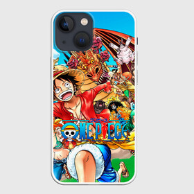 Чехол для iPhone 13 mini с принтом куча мала One Piece в городе Новоалтайск,  |  | anime | manga | one | one piece | piece | аниме | ван пис | дракон | манга | пират | пираты | фрукты