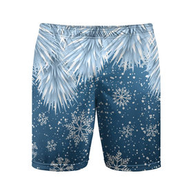 Мужские шорты 3D спортивные с принтом Snowflakes в городе Новоалтайск,  |  | art | background | christmas | new year | snow | snowflakes | арт | ветки | ёлка | минимализм | новый год | рождество | снег | снежинки | фон