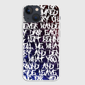 Чехол для iPhone 13 mini с принтом Art of words в городе Новоалтайск,  |  | art | letters | phrase | song | symbols | words | арт | буквы | песня | символы | слова | строчки | фразы