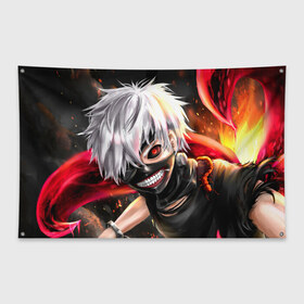 Флаг-баннер с принтом Tokyo Ghoul (6) в городе Новоалтайск, 100% полиэстер | размер 67 х 109 см, плотность ткани — 95 г/м2; по краям флага есть четыре люверса для крепления | anime | ghoul | manga | tokyo | tokyo ghoul | анмие | гуль | манга | токийский гуль | токио