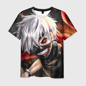 Мужская футболка 3D с принтом Tokyo Ghoul (6) в городе Новоалтайск, 100% полиэфир | прямой крой, круглый вырез горловины, длина до линии бедер | anime | ghoul | manga | tokyo | tokyo ghoul | анмие | гуль | манга | токийский гуль | токио