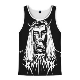 Мужская майка 3D с принтом Ghostemane devil в городе Новоалтайск, 100% полиэстер | круглая горловина, приталенный силуэт, длина до линии бедра. Пройма и горловина окантованы тонкой бейкой | ghostemane | ghostemane mercury | ghostemane nihi | trash gang | гостмейн