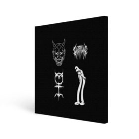 Холст квадратный с принтом Ghostemane Mercury sign в городе Новоалтайск, 100% ПВХ |  | ghostemane | ghostemane mercury | ghostemane nihi | trash gang | гостмейн