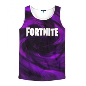 Мужская майка 3D с принтом FORTNITE в городе Новоалтайск, 100% полиэстер | круглая горловина, приталенный силуэт, длина до линии бедра. Пройма и горловина окантованы тонкой бейкой | Тематика изображения на принте: fortnite | битва | игра | компьютерная игра | королевская | надпись | симулятор | фортнайт