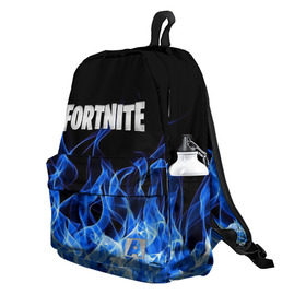 Рюкзак 3D с принтом FORTNITE в городе Новоалтайск, 100% полиэстер | лямки с регулируемой длиной, сверху петелька, чтобы рюкзак можно было повесить на вешалку. Основное отделение закрывается на молнию, как и внешний карман. Внутри два дополнительных кармана, один из которых закрывается на молнию. По бокам два дополнительных кармашка | fortnite | битва | игра | компьютерная игра | королевская | надпись | симулятор | фортнайт
