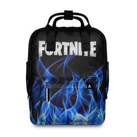 Женский рюкзак 3D с принтом FORTNITE в городе Новоалтайск, 100% полиэстер | лямки с регулируемой длиной, сверху ручки, чтобы рюкзак нести как сумку. Основное отделение закрывается на молнию, как и внешний карман. Внутри два дополнительных кармана, один из которых закрывается на молнию. По бокам два дополнительных кармашка, куда поместится маленькая бутылочка
 | fortnite | битва | игра | компьютерная игра | королевская | надпись | симулятор | фортнайт