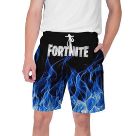 Мужские шорты 3D с принтом FORTNITE в городе Новоалтайск,  полиэстер 100% | прямой крой, два кармана без застежек по бокам. Мягкая трикотажная резинка на поясе, внутри которой широкие завязки. Длина чуть выше колен | fortnite | битва | игра | компьютерная игра | королевская | надпись | симулятор | фортнайт