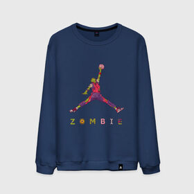 Мужской свитшот хлопок с принтом Air Zombie в городе Новоалтайск, 100% хлопок |  | basketball | bulls | chicago | jordan | michael | nba | slam dunk | sport | zombie | баскетбол | буллс | джодан | зомби | майкл | нба | слэм данк | спорт | чемпион | чикаго