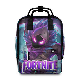 Женский рюкзак 3D с принтом Fortnite в городе Новоалтайск, 100% полиэстер | лямки с регулируемой длиной, сверху ручки, чтобы рюкзак нести как сумку. Основное отделение закрывается на молнию, как и внешний карман. Внутри два дополнительных кармана, один из которых закрывается на молнию. По бокам два дополнительных кармашка, куда поместится маленькая бутылочка
 | fortnite | битва | игра | компьютерная игра | королевская | надпись | симулятор | фортнайт